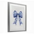 thumbnail image 4 of Vintage Toile Flower Ribbon Gray Framed Print Under Glass, design by Lettered and Lined, 4 of 10