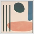 thumbnail image 3 of PixonSign Framed Canvas Print Wall Art Geometric Mid-Century Green and Black Shapes Abstract Circle Illustrations Modern Art Relax/Calm Warm for Living Room, Bedroom, Office - 24"x24" White, 3 of 5