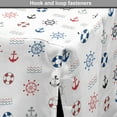 thumbnail image 4 of Nautical Dog Crate Cover, Marine Elements Featured Life Anchor Compass Sea Waves Theme, Easy to Use Pet Kennel Cover for Medium Large Dogs, 35" x 23" x 27", Blue and Red, by Ambesonne, 4 of 6