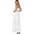 thumbnail image 2 of HAPPY BAY Women's Solid Smocked Tube Top Maxi Evening Frill Dress Casual Strapless Dresses for Women One Size Ivory, Solid, 2 of 3