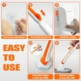thumbnail image 7 of JEHONN Disposable Toilet Brush Holder Wall Mounted with 40 Refills for Sink(Orange), 7 of 7