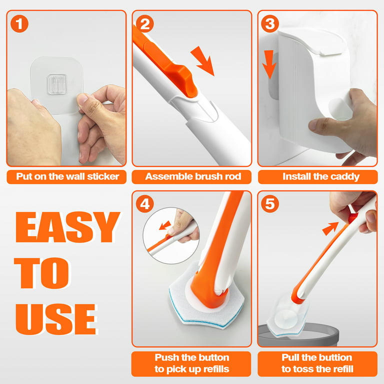 Disposable Toilet Brush Wall-mounted Holder Cleaner Set– SearchFindOrder