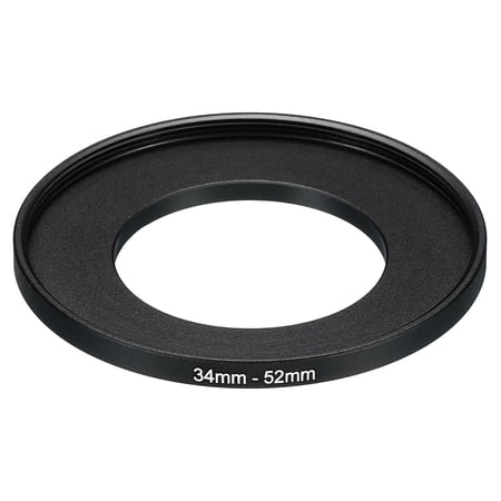 Uxcell 34mm-52mm Metal Step Up Ring  Camera Lens Filter Adapter Ring for Camera Lenses Hood  Black