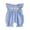 Blue, variant on Rovasas Baby Girl Floral Jumpsuit Flying Sleeve Square Neck Romper