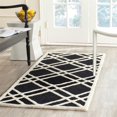 thumbnail image 4 of Safavieh Cambridge Collection CAM142E Handmade Moroccan Geometric Black and Ivory Premium Wool Area Rug (9' x 12'), 4 of 10