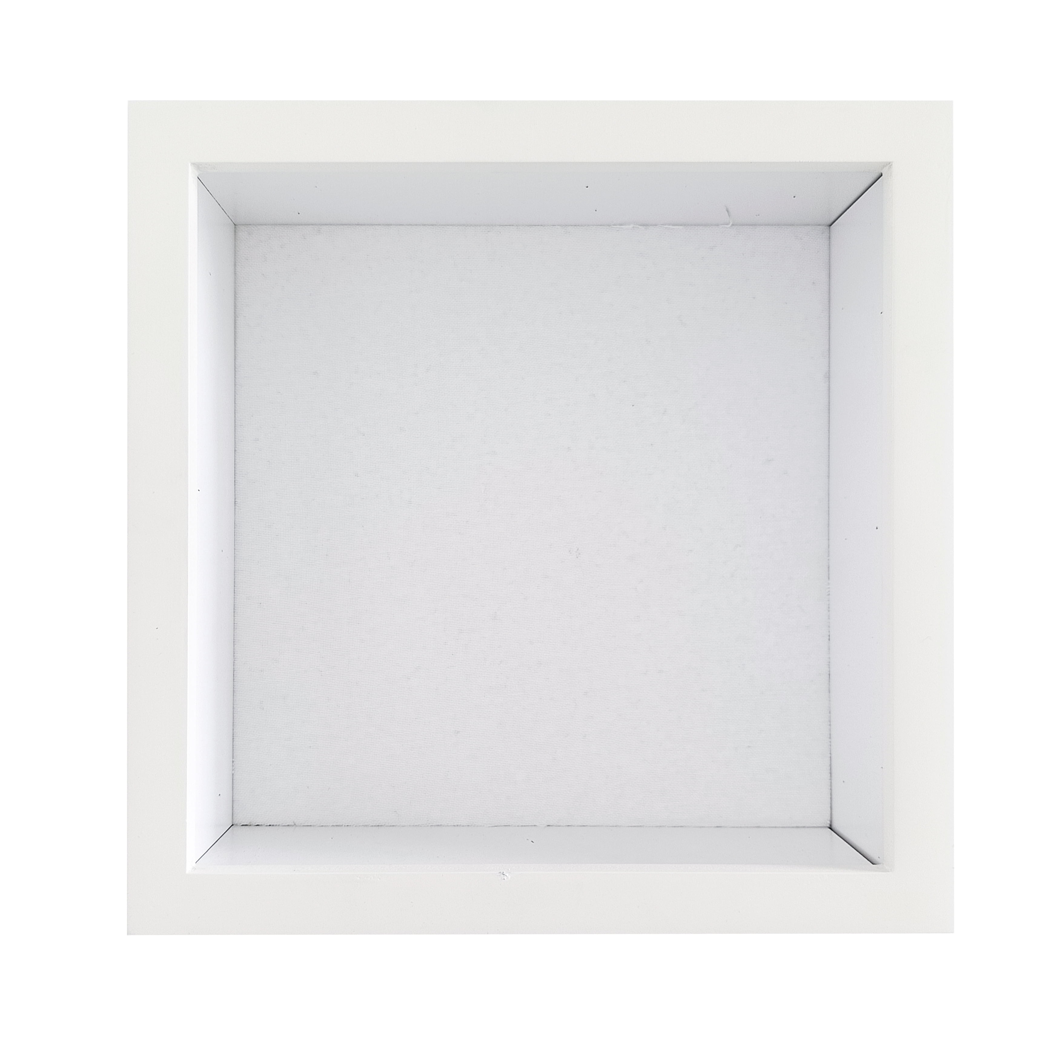 10" x 10" Flat White Deep Profile Shadow Box Picture Frame by Studio Décor - Includes Pre-attached Hanging Hardware - Horizontal or Vertical Display - 1 Pack