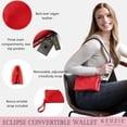 thumbnail image 3 of Kedzie Eclipse Convertible Wallet Crossbody Bag in Vegan Leather, Red (Women's), 3 of 8