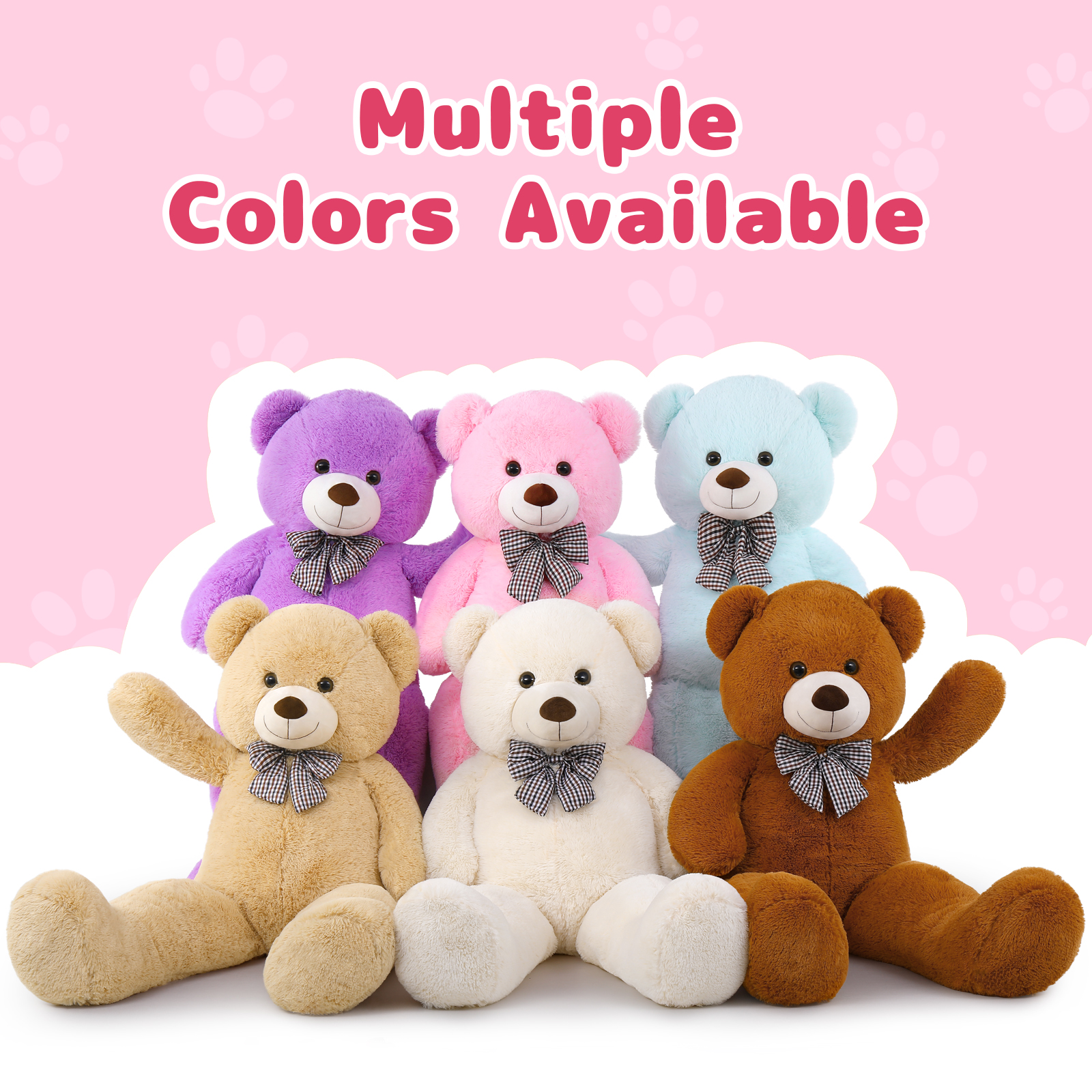 MaoGoLan Giant Teddy Bear 47-Inch Pink Plush Toy photo 7