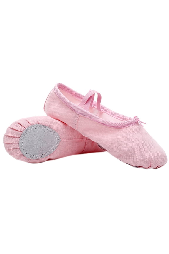 Baby Girl Canvas Cotton Ballet Pointe Dance Shoes Gymnastics Slippers Yoga Flats