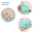 thumbnail image 3 of 12 Pcs Travel Jewelry Case Set,Zippered PU Leather Organizer with Compartments,Portable for Earrings,Rings,Necklaces,Bridesmaid Gifts,Home Storage, 3 of 5