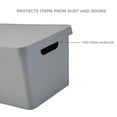 Simplify Large Vinto Storage Box with Lid in Grey Polypropylene