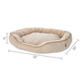 thumbnail image 2 of Vibrant Life Large Oval Corduroy Cuddler Dog Bed, Tan, 30" x 27", 2 of 6