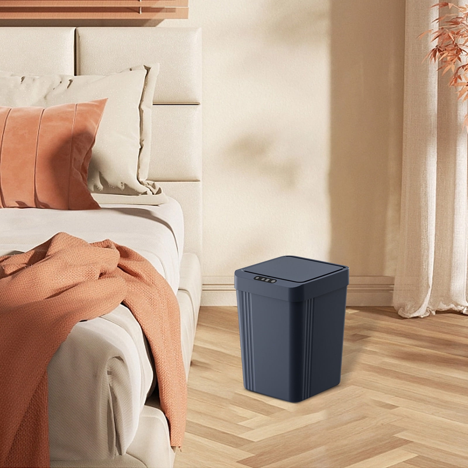 Smart Sensor Trash Can, Odor-Proof Kitchen Trash Can & Bathroom Garbage Bin with Lid, Auto-Open Small Trash Can for Home Office Bedroom Living Room, Blue - Xuniizn