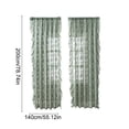 thumbnail image 3 of PYURTEP Vintage Lace Curtains 78 Inches Long, Floral Pattern Semi Blackout Sheer Curtains, Ruffled Edge Grommet Window Drapes for Living Room Bedroom, 3 of 6