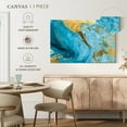 thumbnail image 5 of Elephant Stock Marble Abstract Texture Wall Art - Horizontal Canvas Wall Art - Living Room Wall Decor - Abstract Canvas - Blue And Gold Decor - 24" x 16", 5 of 8