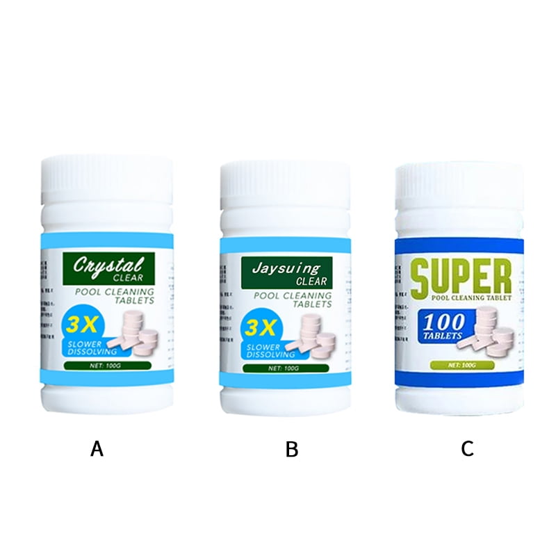 100 tablets,Pool Cleaning Tablet Effectively Purify WaterEnjoy Crystal