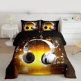 thumbnail image 2 of Feelyou 3D Headphones Child Queen Comforter Set, Melody Musical Note Bedding Sets, Music Theme Reversible Bedding Comforter Set, Super Cozy Room Decor, 3-Piece, 2 of 8
