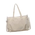 thumbnail image 3 of Bolso bandolera tipo shopper, bolso de mano de moda con cremallera, bolso de hombro para la escuela y los viajes. Beige, 3 of 9