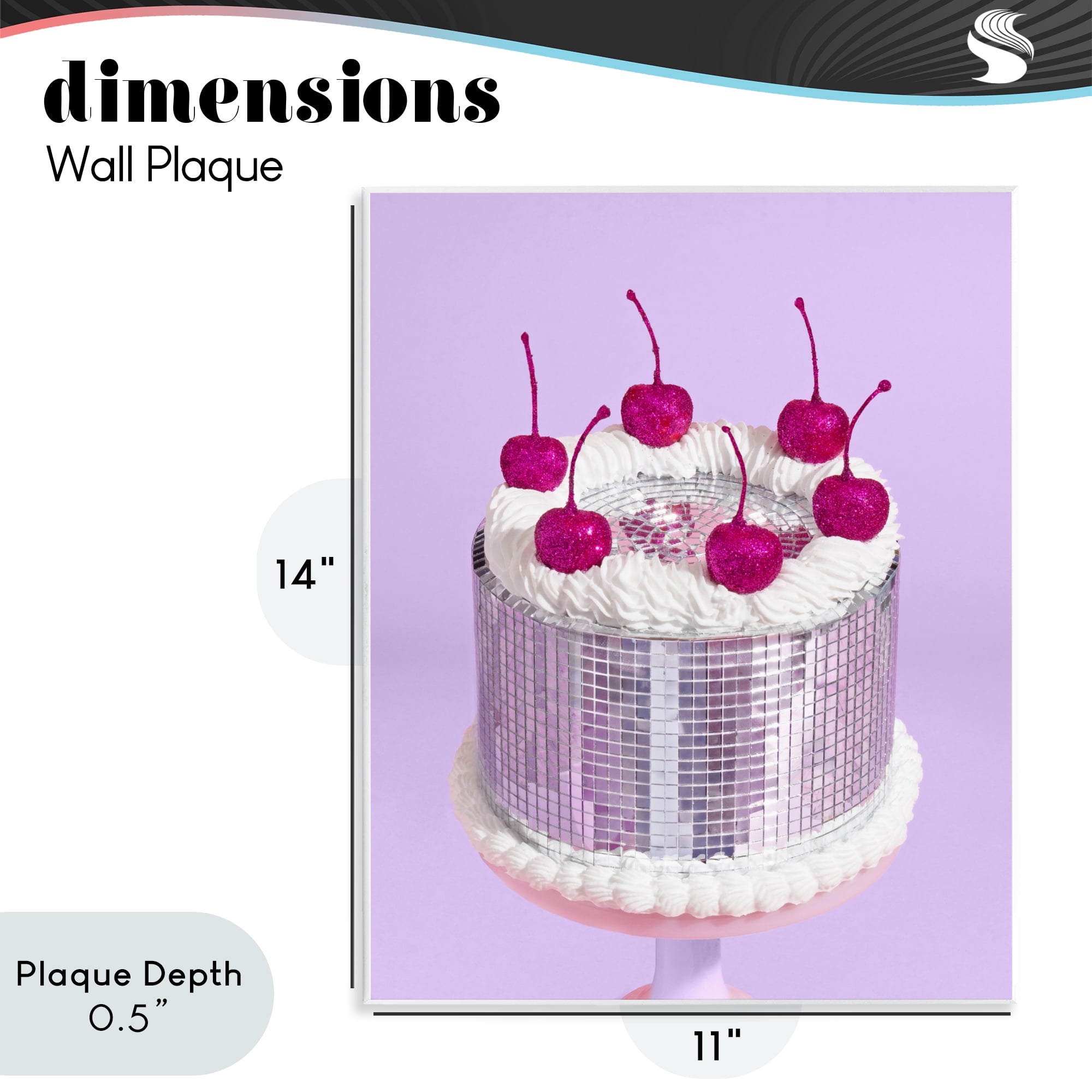 Stupell Industries Gleaming Disco Cake Wall Plaque Art, design by LISH Creative
