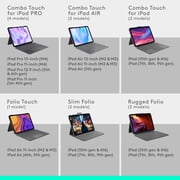Logitech Slim Folio Keyboard Case for iPad (10th gen & A16) with Integrated Bluetooth Wireless Keyboard, Gray