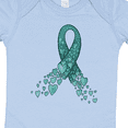 thumbnail image 4 of Inktastic Ovarian Cancer Awareness Teal Ribbon Made of Hearts Boys or Girls Baby Bodysuit, 4 of 5