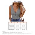 thumbnail image 2 of Blusas sin mangas con escote en V y encaje, blusas sin mangas con escote en V profundo para mujer, fiel a su promesa, 2 of 6