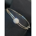 thumbnail image 4 of Pave 0.96 Cts Round Brilliant Cut Natural Diamonds Flower Bracelet In Hallmark 14K White Gold, 4 of 13