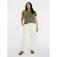 thumbnail image 3 of Time and Tru Women's Crewneck Top with Short Flutter Sleeves, Sizes XS-XXXL, 3 of 6