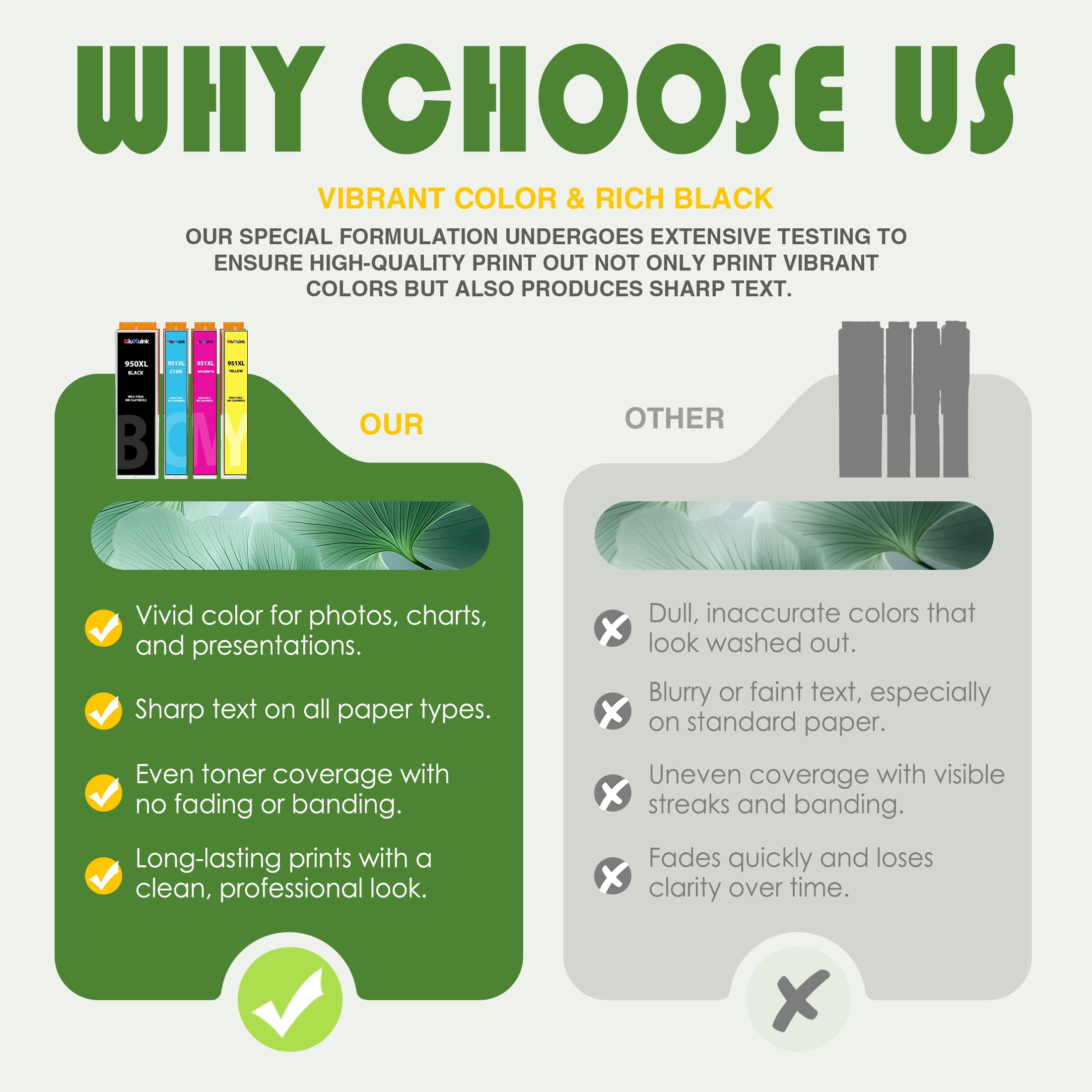950XL and 951XL Ink Cartridges Compatible for 951 Ink 950 Ink Cartridges OfficeJet Pro 8600 8610 251dw Printer