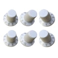 thumbnail image 4 of Perilla de control de volumen de 6 piezas Perilla de altavoz ajustable de repuesto de 10 puestos Audio blanco Cola Perilla de control de velocidad, 4 of 8