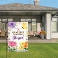 thumbnail image 3 of Joocar Grateful Thankful Blessed Floral Garden Flag For Spring Summer Home Outdoor Garden Yard Door Decor 12x18 Inch, 3 of 5