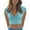 Blue, variant on Hpapadks Women's Tank Tops V Neck Short Sleeve Racer Back Tanks Halter Neck Crop Top Camisole Tops for Women Blue L