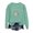 Mint Green, variant on Gunia Women'S Halloween Ghost Sweatshirt Graphic Crew Neck Long Sleeve Thin Pullover Top Hoodie Fall Fashion Clothes Beige S-2Xl