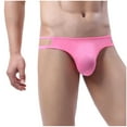 thumbnail image 2 of Odeerbi Mens Underwear Seamless Thongs Erogenous Thong Underpants Soft Briefs Panties Red, 2 of 7