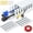 White-1.97" Hx1.97"W, 15.4''L(8 Pc), variant on Cable Covers White 1.18" Hx1.57"W, 15.4''L(8 Pc) Desk and Wall Cable Management