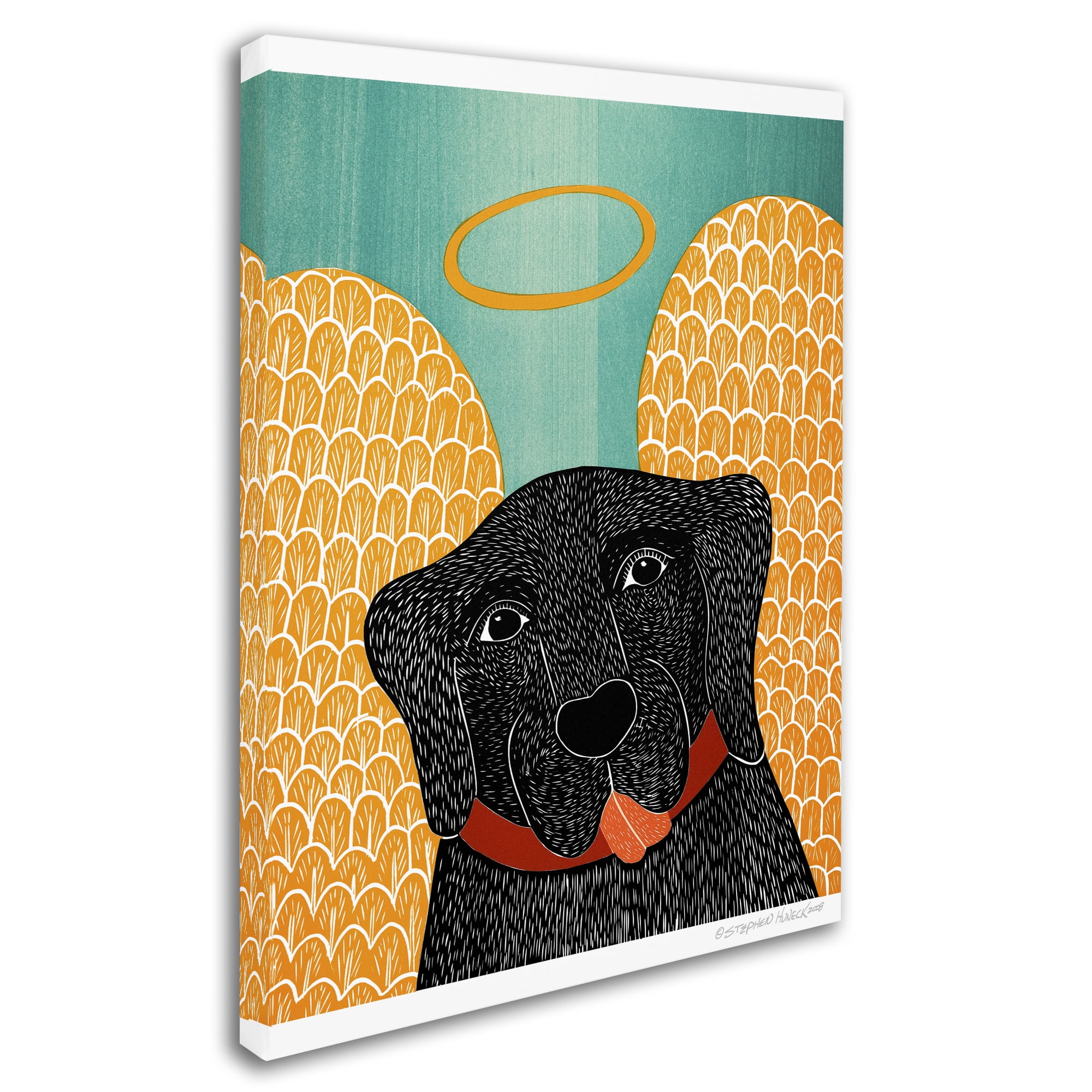 Trademark Fine Art 'Angel Dog Black' Canvas Art by Stephen Huneck