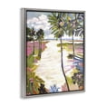 thumbnail image 3 of Stupell Industries Bright Sunlit Palm Trees Gray Framed Floater Canvas Wall Art design by Karen Fields, 31 x 25, 3 of 9