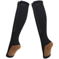 thumbnail image 1 of Sport Socks, 2Pcs Vein Socks Exquisite Workmanship  for Woman for Man Zipper Socksblack + copper bottom, 1 of 8