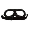 thumbnail image 3 of Steampunk Padded Motorcycle Goggles Adjustable Strap Costume Black, Clear, 3 of 4
