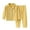 Yellow, variant on Kid Girls Boys Pajamas Set Button-Down PJs Sets Two-Piece Sets Long Sleeve Sleepwear 12 Months-12 Years
