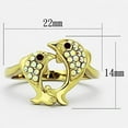 thumbnail image 2 of Womens Silver Rings High polished (no plating) 316L Stainless Steel Ring with AAA Grade CZ in Clear TK103, 2 of 4