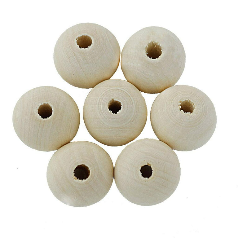 100 Set Wood Beads for Jewelry Making Large Hole Wooden Beads for Bracelets  Necklace Wall Hanging Prayer Beads Garland 