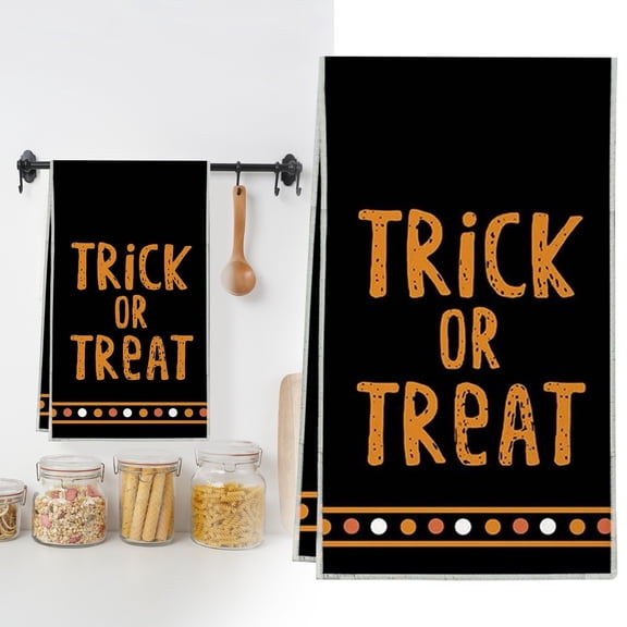 1 Pack Halloween Ghost Bathroom Towels Set Black White Ghost Hand Towels Halloween Bath Dishes Absorbent Fingertip Towel for Bathroom Kitchen Hotel Beach Gym Spa (40*60cm)