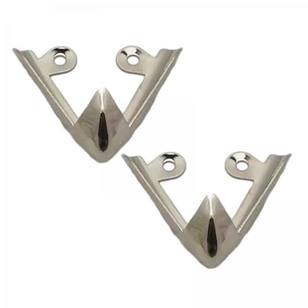 2x2 Piezas De Protectores De Punta Para Zapatos De Mujer, Accesorios De Metal, Suministros Para Zapatos, Tapa De Punta Plateada