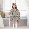 thumbnail image 7 of FORMRS Wearable Blanket Hoodie with Sleeves for Kids Cozy Flannel Sweatshirt, Gray Acorns Pattern, 7 of 7