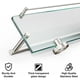 thumbnail image 5 of Estante de baño de vidrio templado de 24 pulgadas con barra de toallas soporte de toalla de níquel cepillado acero inoxidable SUS304 para montaje en p, 5 of 6