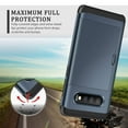 thumbnail image 7 of Allytech Case for Galaxy S10 Plus Case Hybrid Galaxy S10 Plus Wallet Case Dual Layer Protective Shell Hard PC Soft TPU Bumper Credit Cards Slot Cover for 2019 Samsung Galaxy S10 Plus 6.4"- Darkblue, 7 of 7