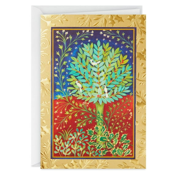 Hallmark UNICEF Boxed Christmas Cards, Peaceful Holly Tree (20 Cards and 21 Envelopes)