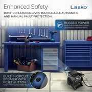 Lasko 14 High Velocity Utility Fan, 3-Speed, 2 Outlets, Pivoting, Black, U15617