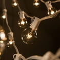 thumbnail image 5 of 25 Foot White String Lights, G40 Clear Globe Bulbs (White Wire), Outdoor Indoor String Lights for Wedding, Bistro, Market, Cafe, Bedroom and Tent Lighting, 5 of 8